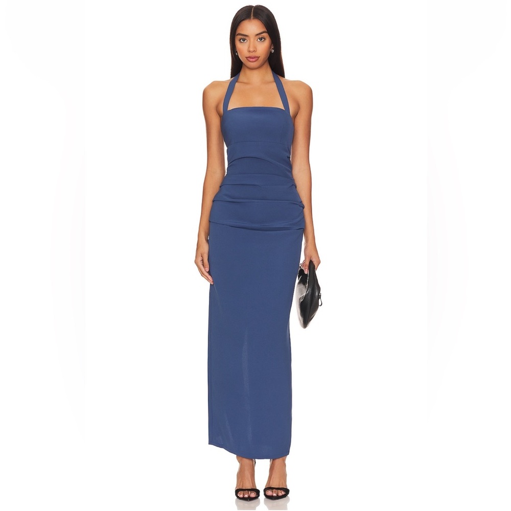 Lioness Strapless Blue Maxi Dress
